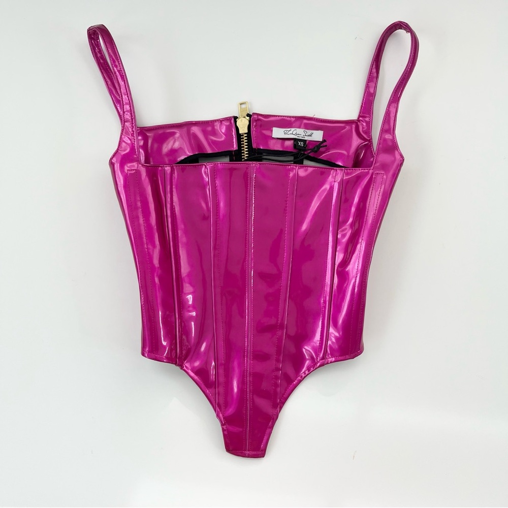 LaQuan Smith Corset Top Pink XS